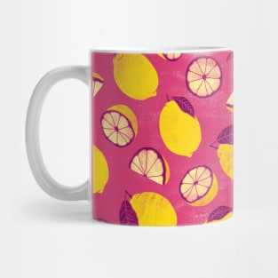 Hot Pink Summer Lemons Mug